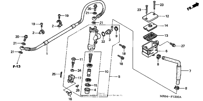 Rear brake master + cylinder