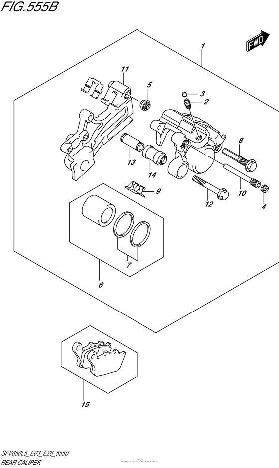 Rear Caliper (Sfv650L5 E28)