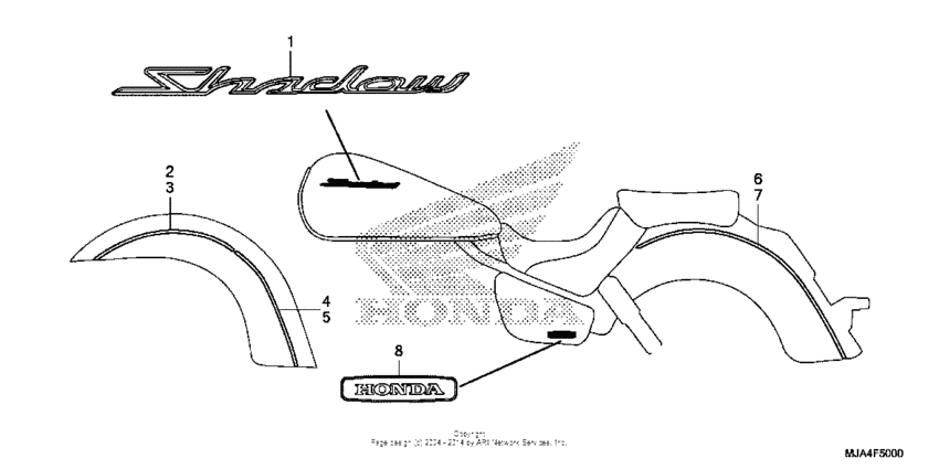 VT750CA Наклейки 1
