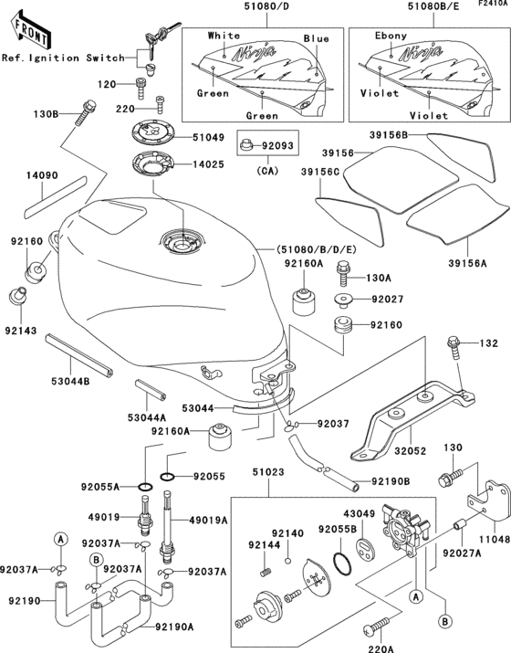 Fuel tank(1/2)(zx750-l2)