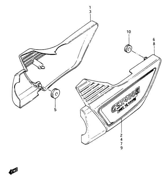 GSX400 Обтекатель задний