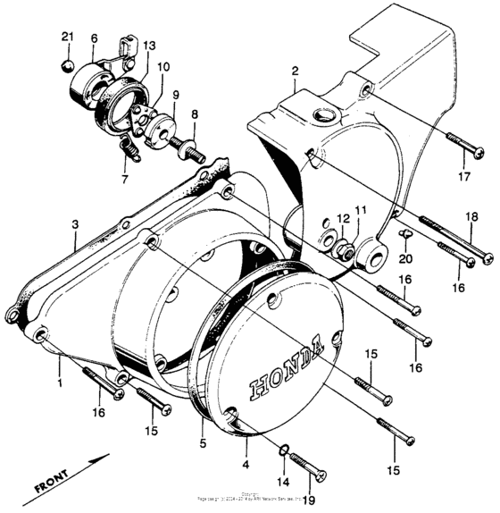 Left crankcase cover + rearcover