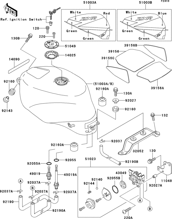 Fuel tank(1/2)(zx750-m1)