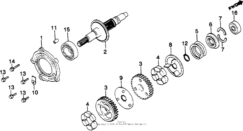 Alternator shaft