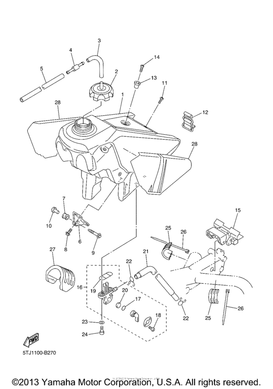 WR250F Топливный бак