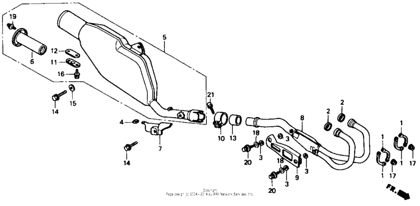 Exhaust muffler 91-92