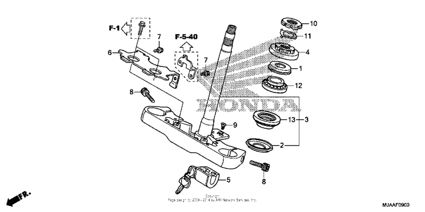 VT750CS (ABS) Steering stem (1)