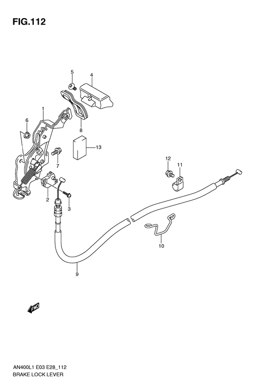Brake lock lever