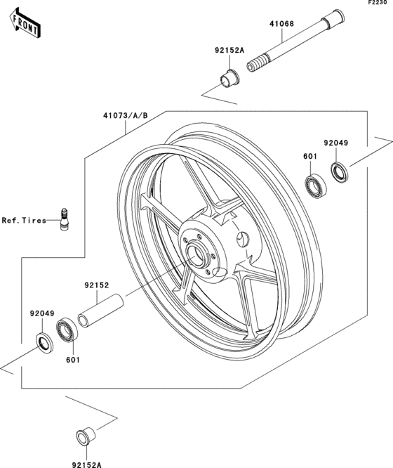 ZR750 Переднее колесо