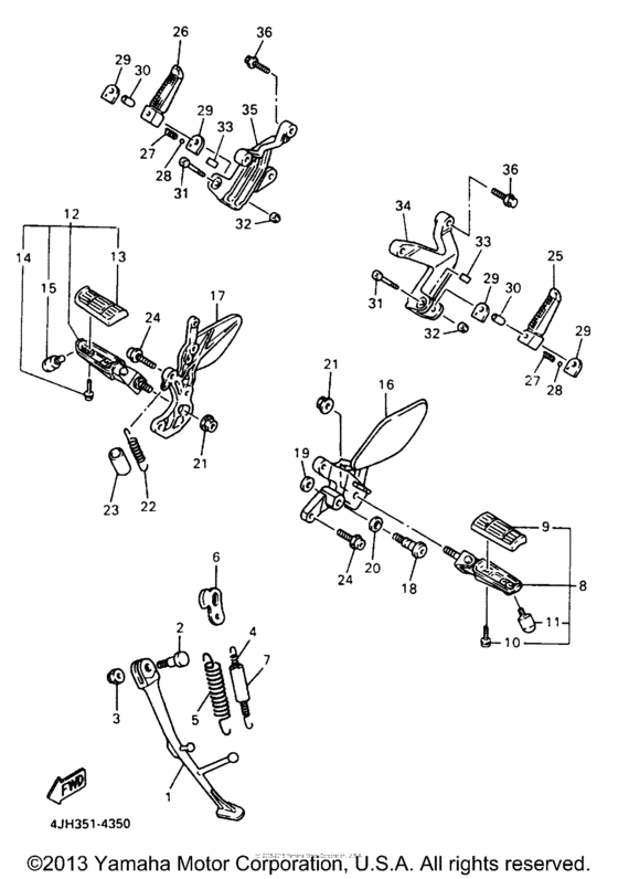 YZF600RJ Подножки
