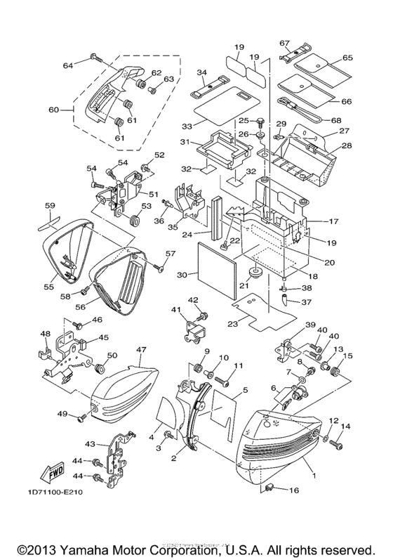XV1900CT Боковые обтекатели