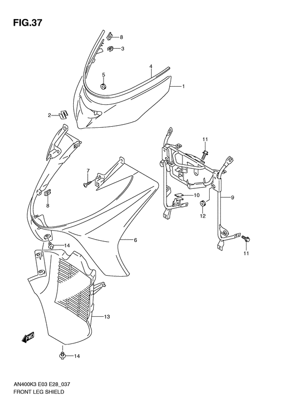 Front leg shield
