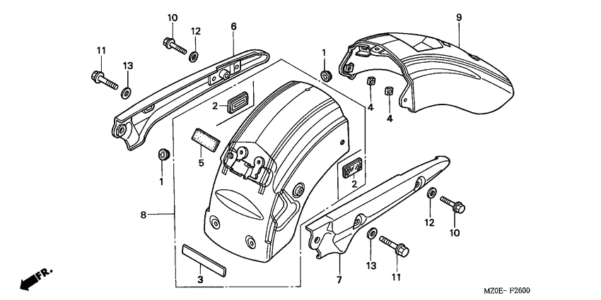 Rear fender/grab rail