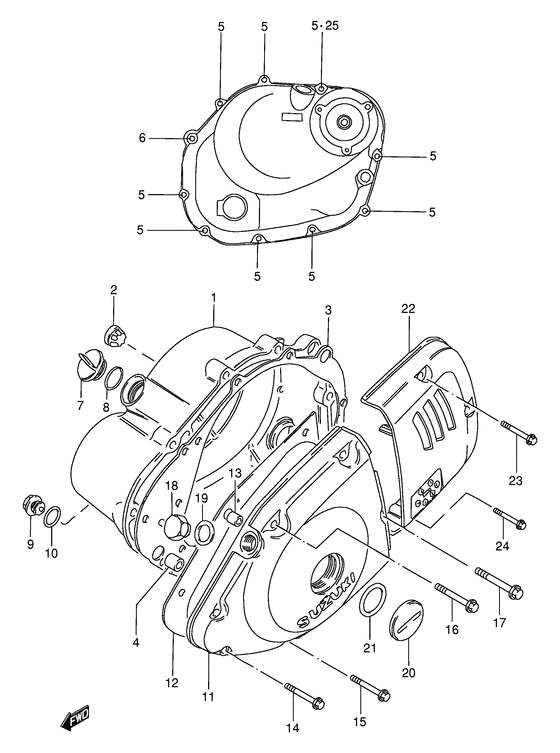 Crankcase cover ass`y  (v