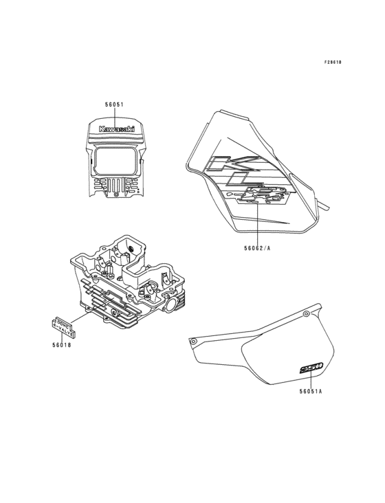 KL250 Decals(green)(kl250-d16)