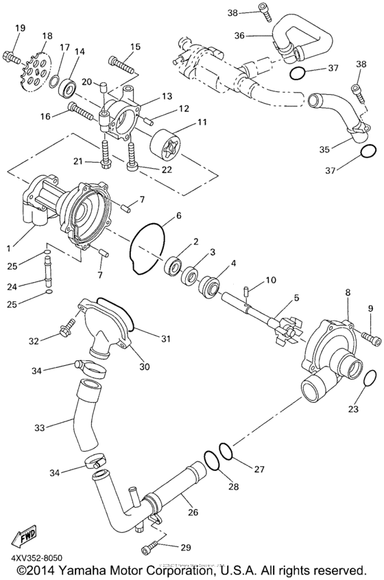 YZF-R1 Водяной насос