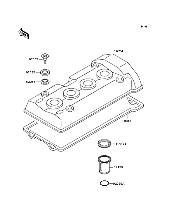 ZX400 シリンダーヘッドカバー