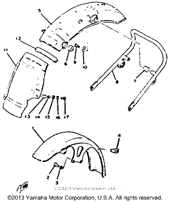 Front fender -rear fender