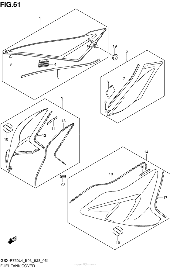 GSX-R750 Fuel Tank Cover