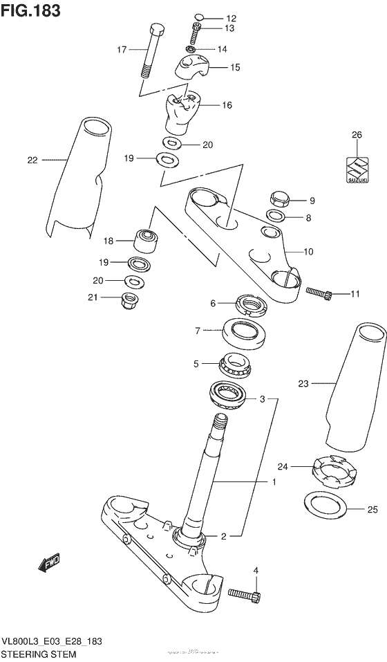 VL800 Steering Stem (Vl800L3 E28)