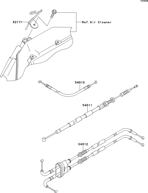 ZX636 Тросы управления