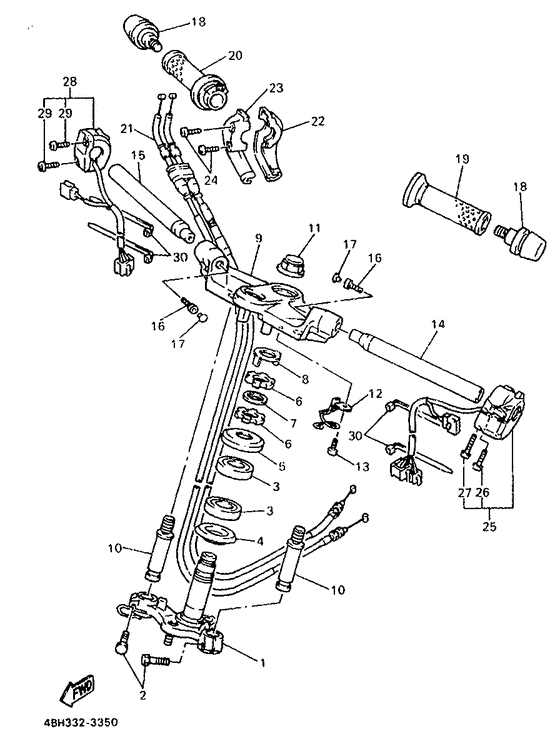 Steering handle. cable