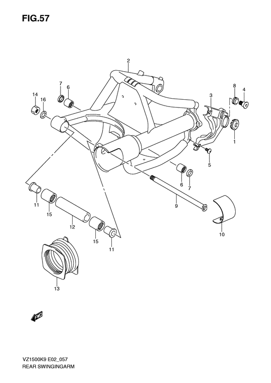 Rear swingingarm