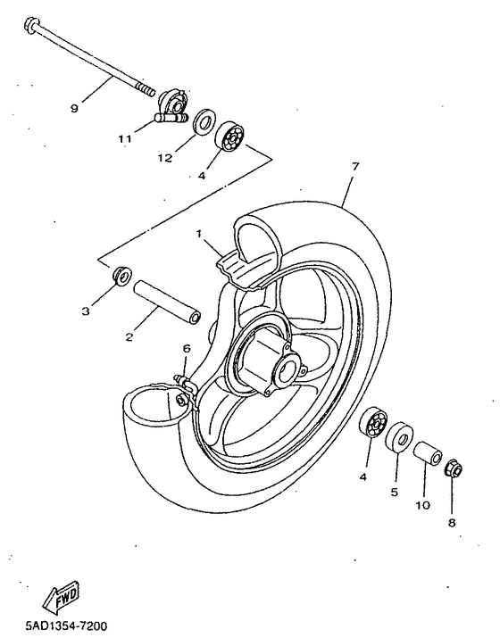 YN50 Переднее колесо