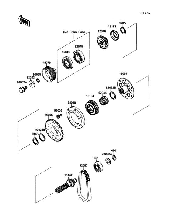 ZX750 Generator shaft