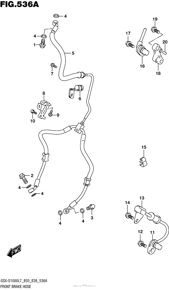 Front Brake Hose (Gsx-S1000L7 E33)