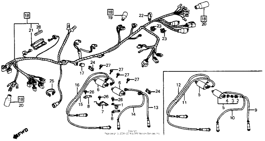 Wire harness + ignition coil