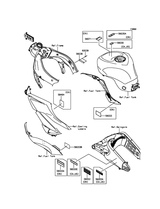 ZX600 Лейбл предостережения