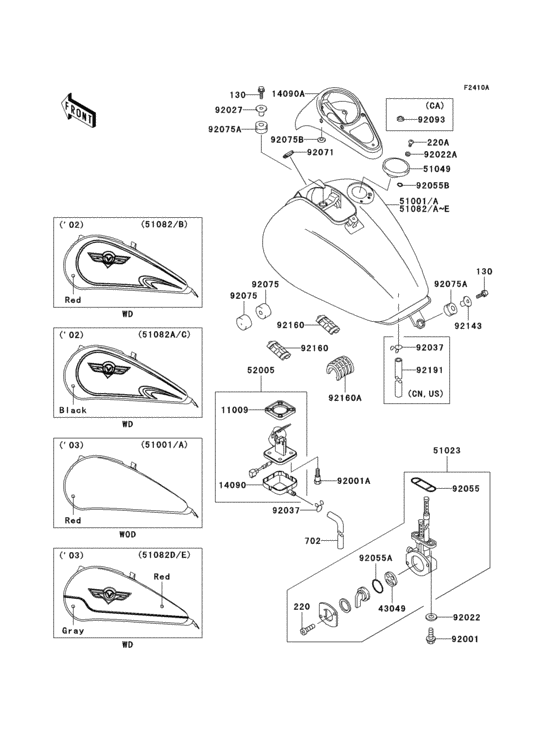 Fuel tank(1/2)(vn1500-e5/e6)