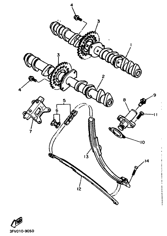 FZR750R Camshaft. chain