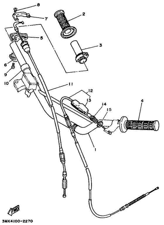 Steering handle. cable