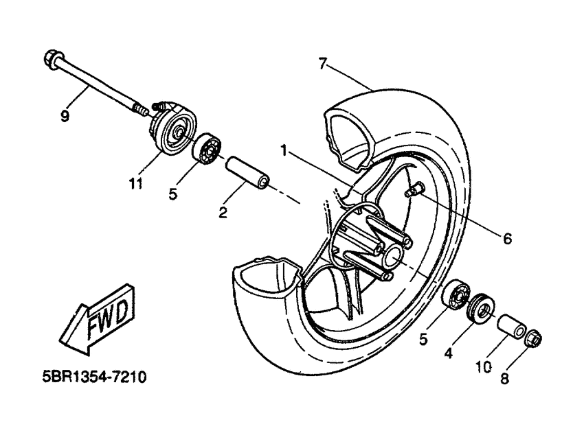 YQ50 Переднее колесо