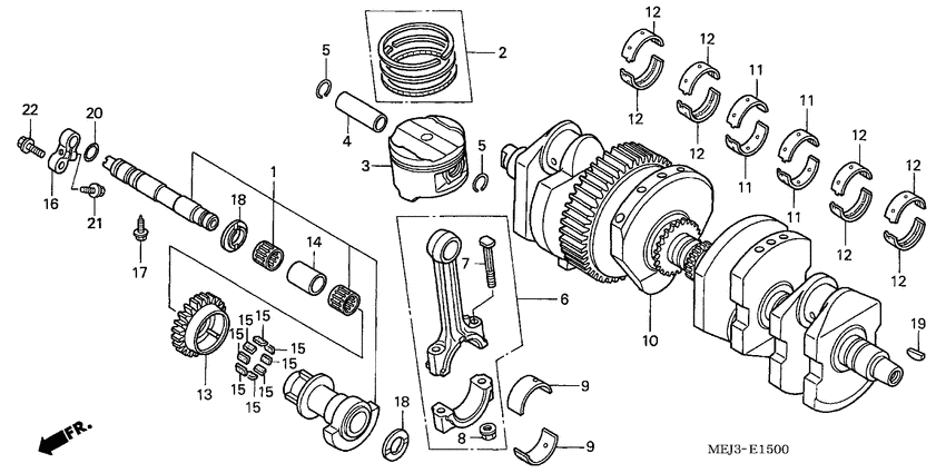 Crankshaft/piston