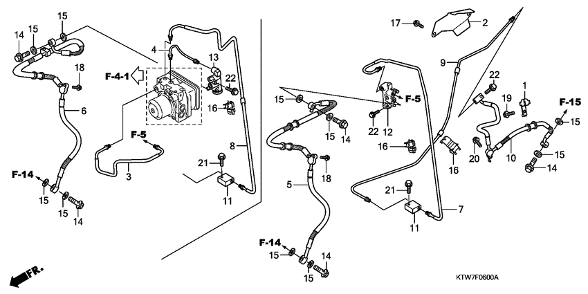 SH300R (ABS) Rr. brake hose / brake pipe
