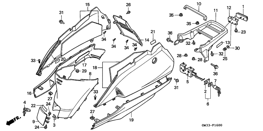 Body cover/rear carrier