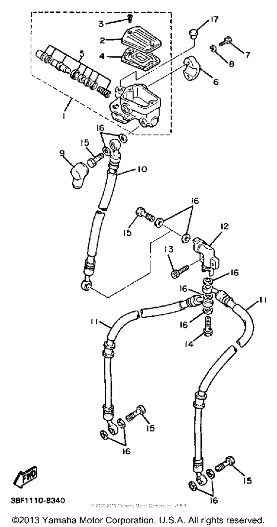 FZR400SUC Главный тормозной цилиндр