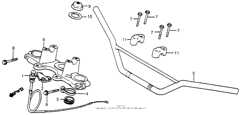 Handlebar + top bridge