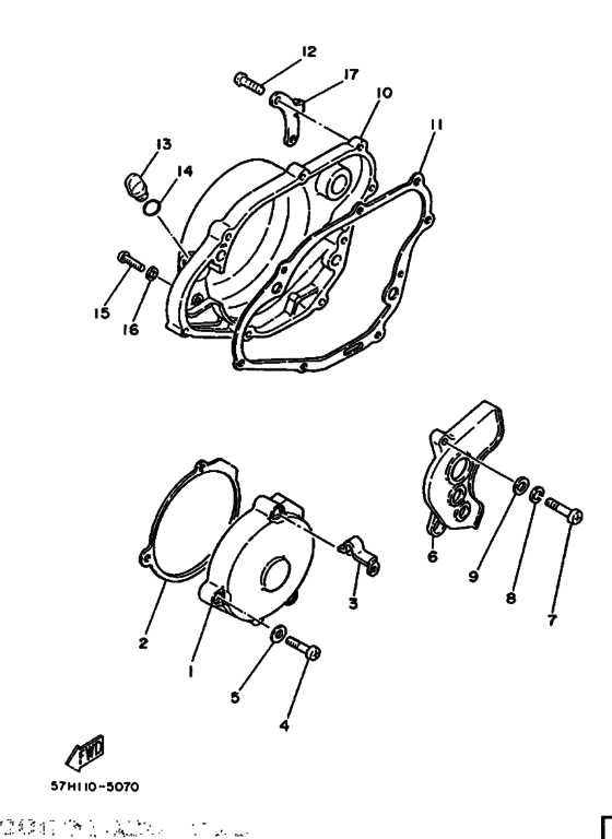 Crankcase cover ass`y  (v