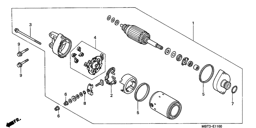 XL1000V (ABS) Стартерный мотор