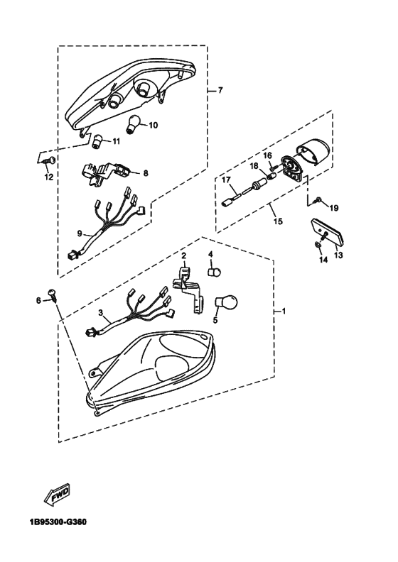 Taillight unit ass`y