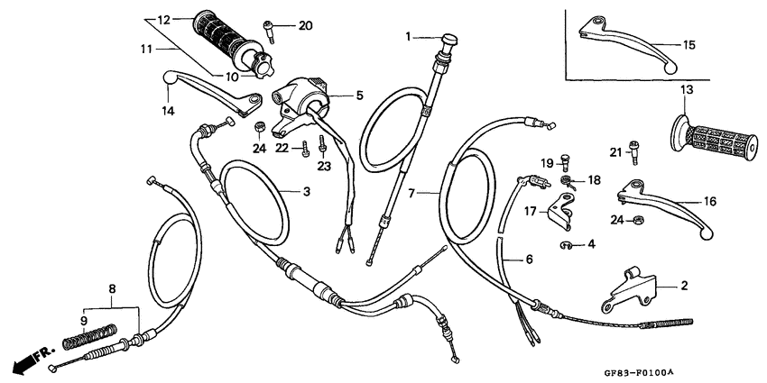 Handle lever/cable/switch