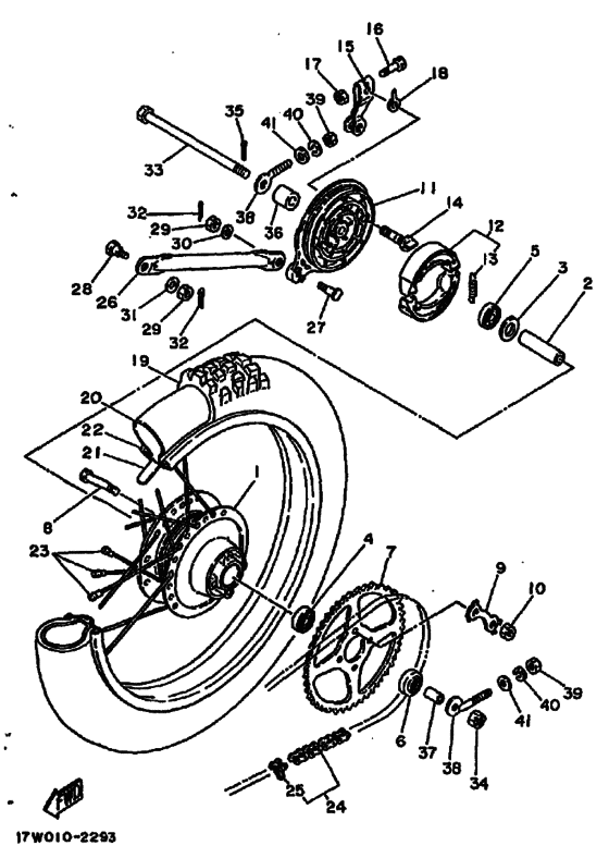 Rear wheel complete assy