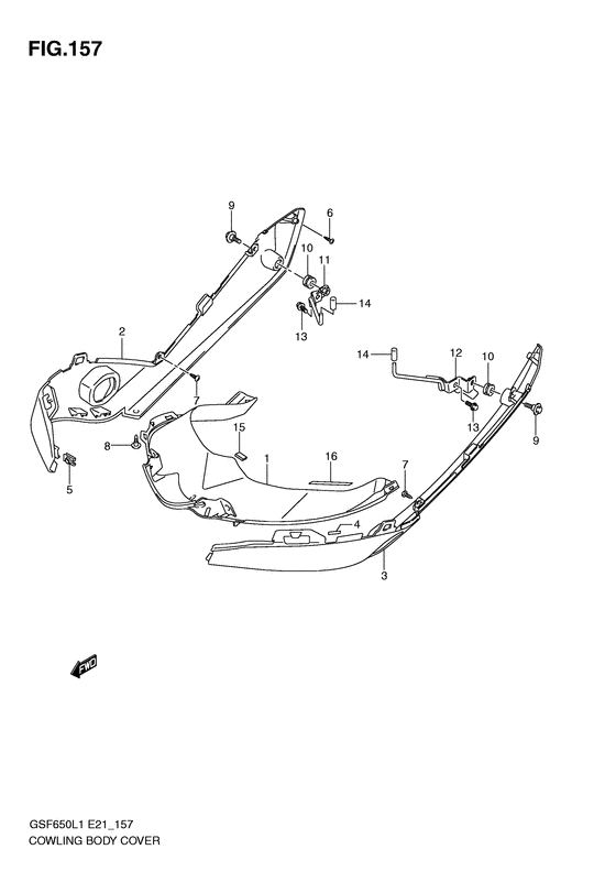 GSF650S Cowling body cover
