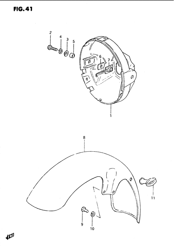 Front fender - headlamp housing