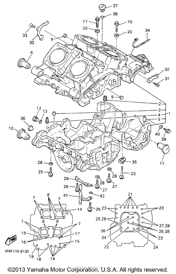 XVZ13AHC Картер двигателя