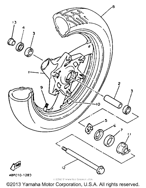 XJ600SD Переднее колесо